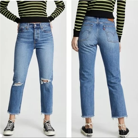 Levi's Wedgie Straight Jeans in Uncovered Truth Size 24 - Picture 2 of 8
